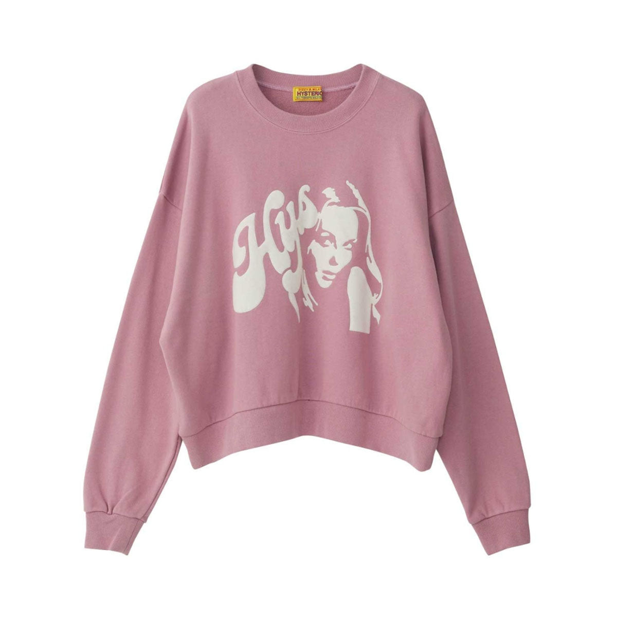 [HYSTERIC GLAMOUR WOMNS]HYSTERIC WOMANアップリケ オーバーサイズスウェット/PINK(01233CS03)