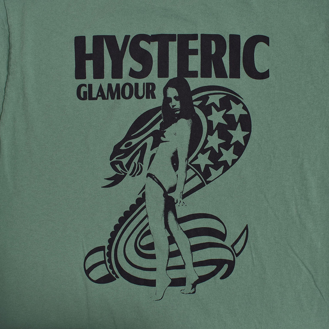 [HYSTERIC GLAMOUR]US COBRA Tシャツ/GREEN(02241CT37)