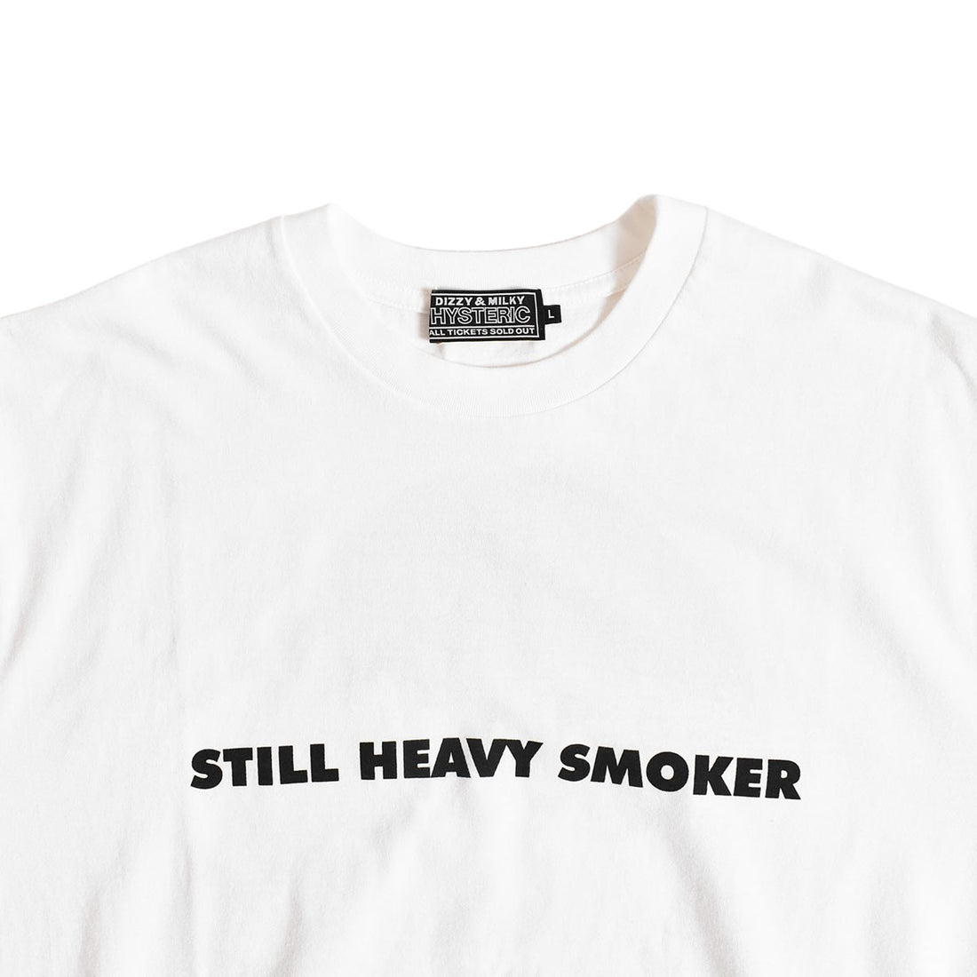 [HYSTERIC GLAMOUR]STILL HEAVY SMOKER Tシャツ/WHITE(02241CT42)