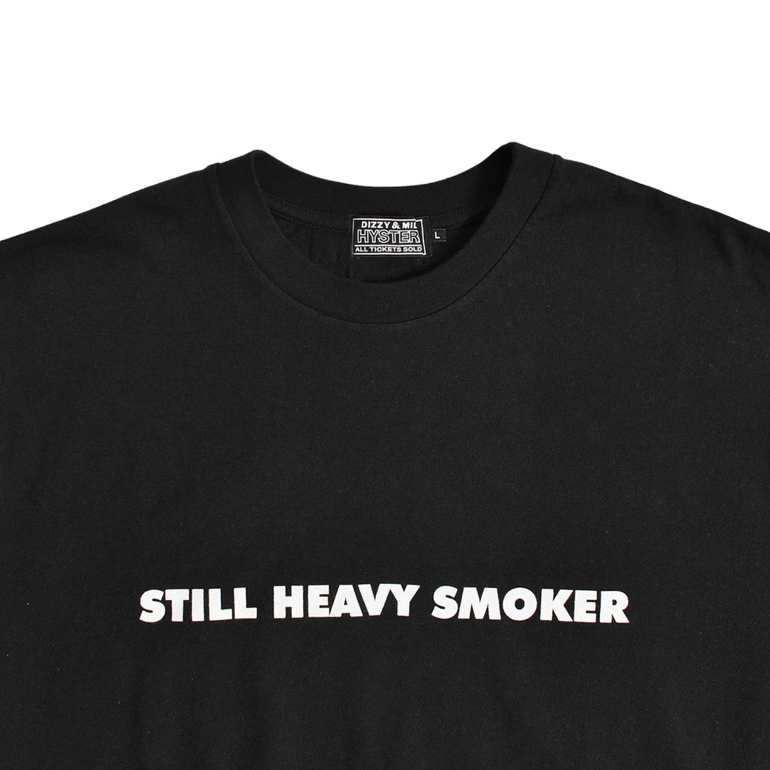 [HYSTERIC GLAMOUR]STILL HEAVY SMOKER Tシャツ/BLACK(02241CT42)