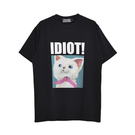 [HYSTERIC GLAMOUR]IDIOT CAT Tシャツ/BLACK(02243CT03)