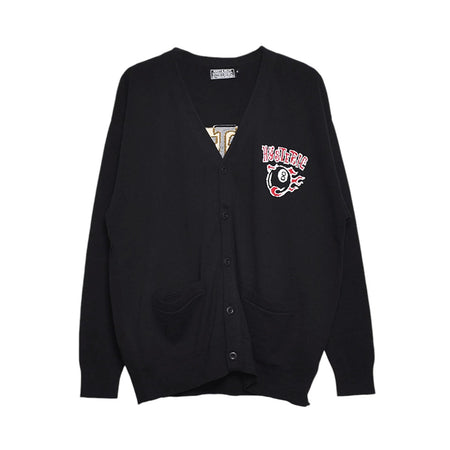 [HYSTERIC GLAMOUR]STBM RACINGジャカード カーディガン/BLACK(02243ND05)