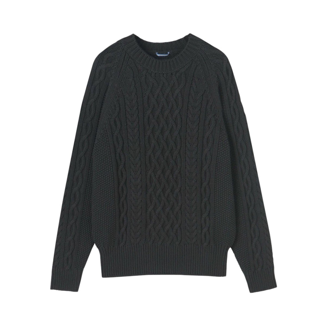 [junhashimoto]ARAN CREW NECK KNIT/BLACK(1092420001)