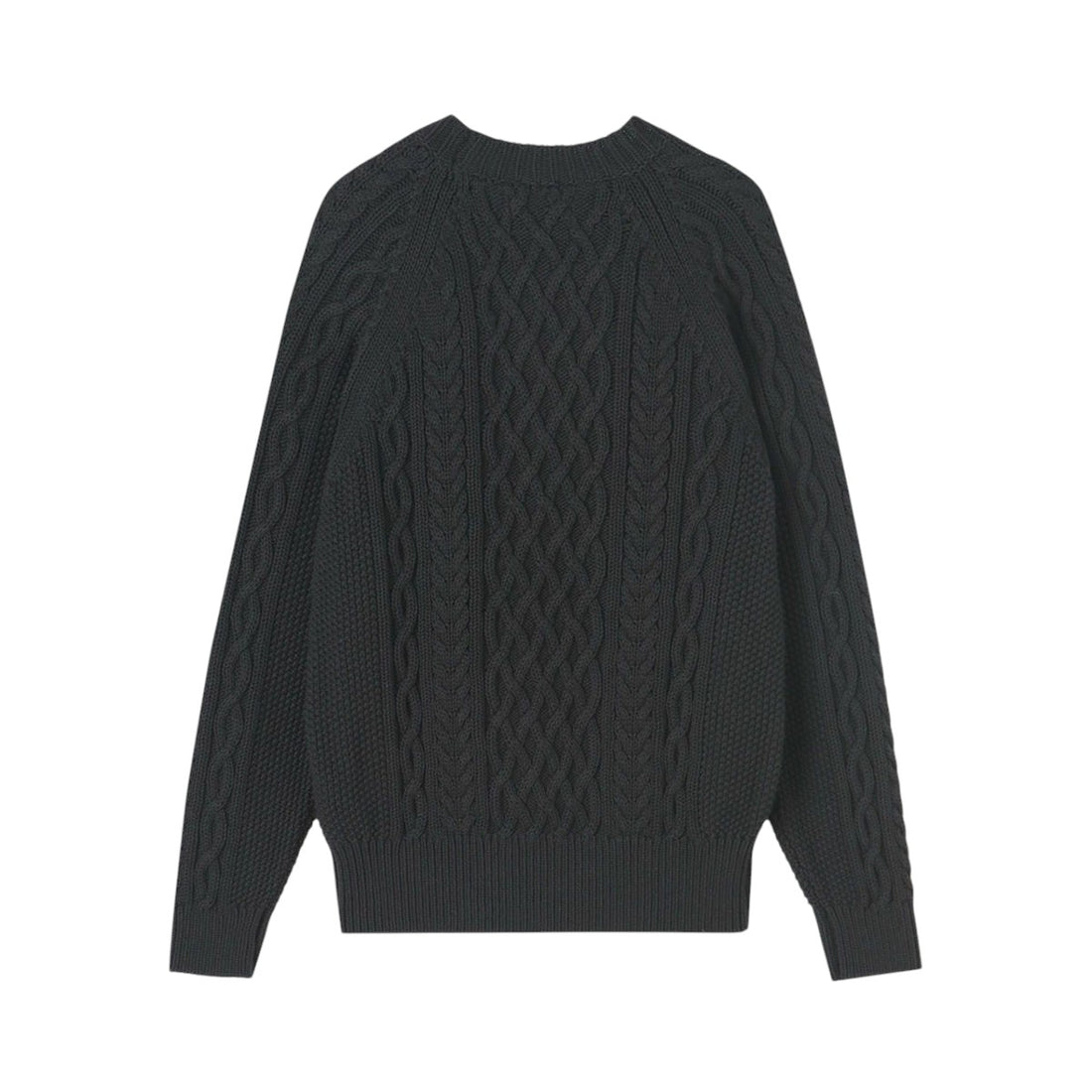 [junhashimoto]ARAN CREW NECK KNIT/BLACK(1092420001)