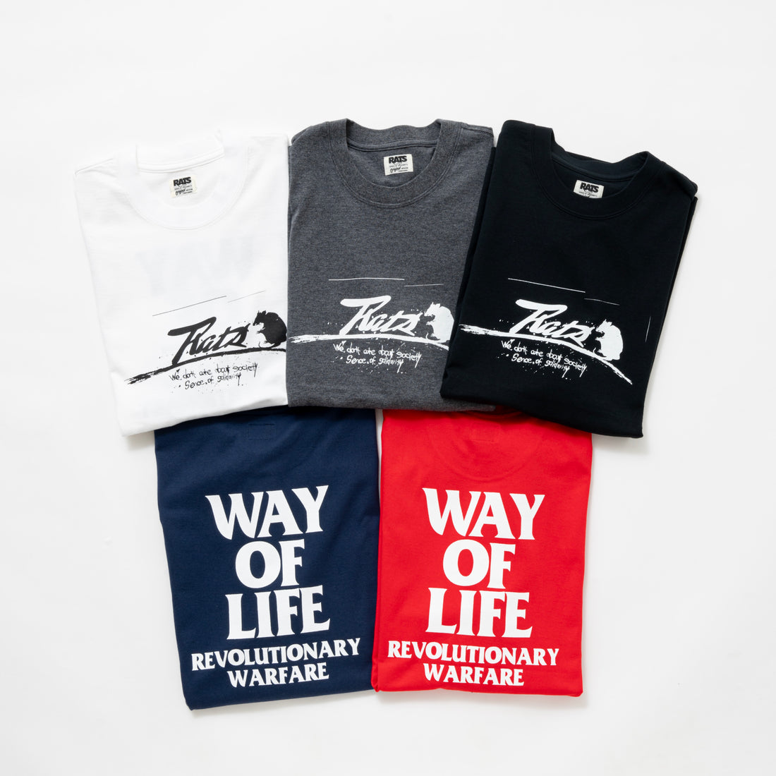 [RATS]SCRIPT LOGO WAY OF LIFE TEE/RED