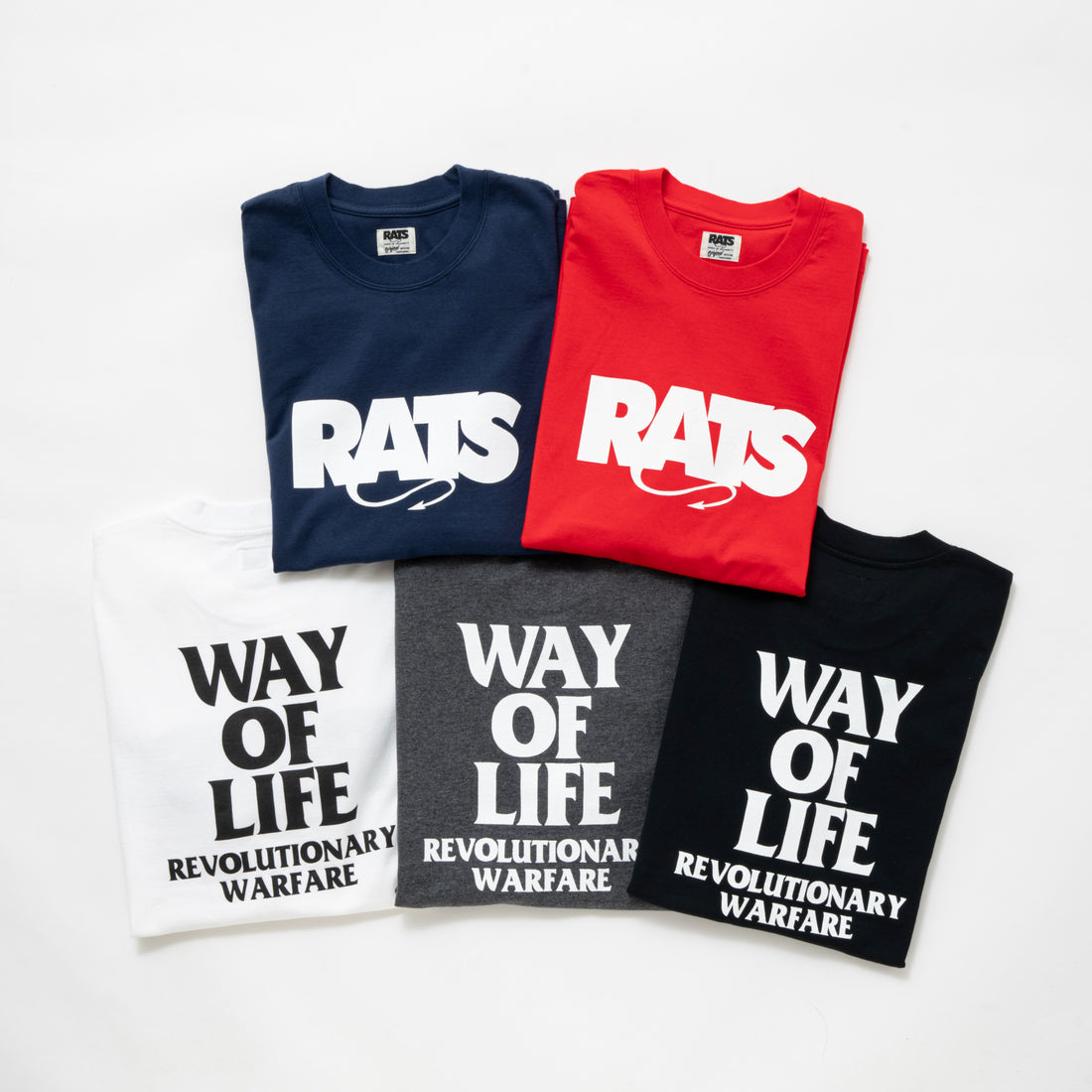 [RATS]BOX LOGO WAY OF LIFE TEE/CHARCOAL