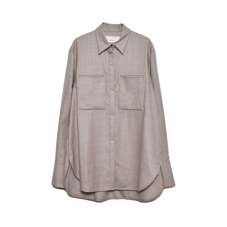 Halfsleeve Crape Shirts/CHARCOALGREY(12210410) – R&Co.