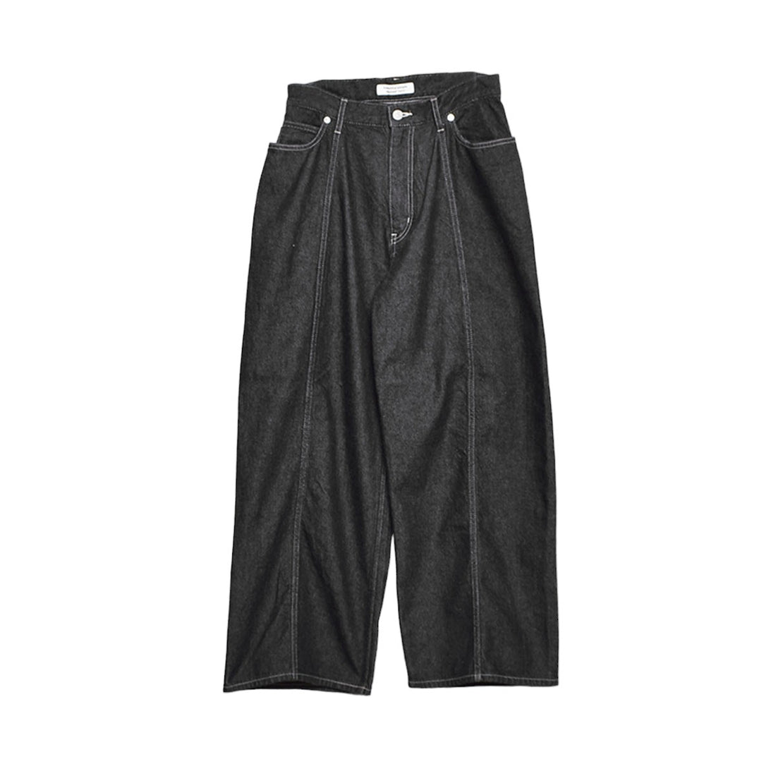 [beautiful people]left hand twill wide 3sides denim pants/BLACK(1445105023)