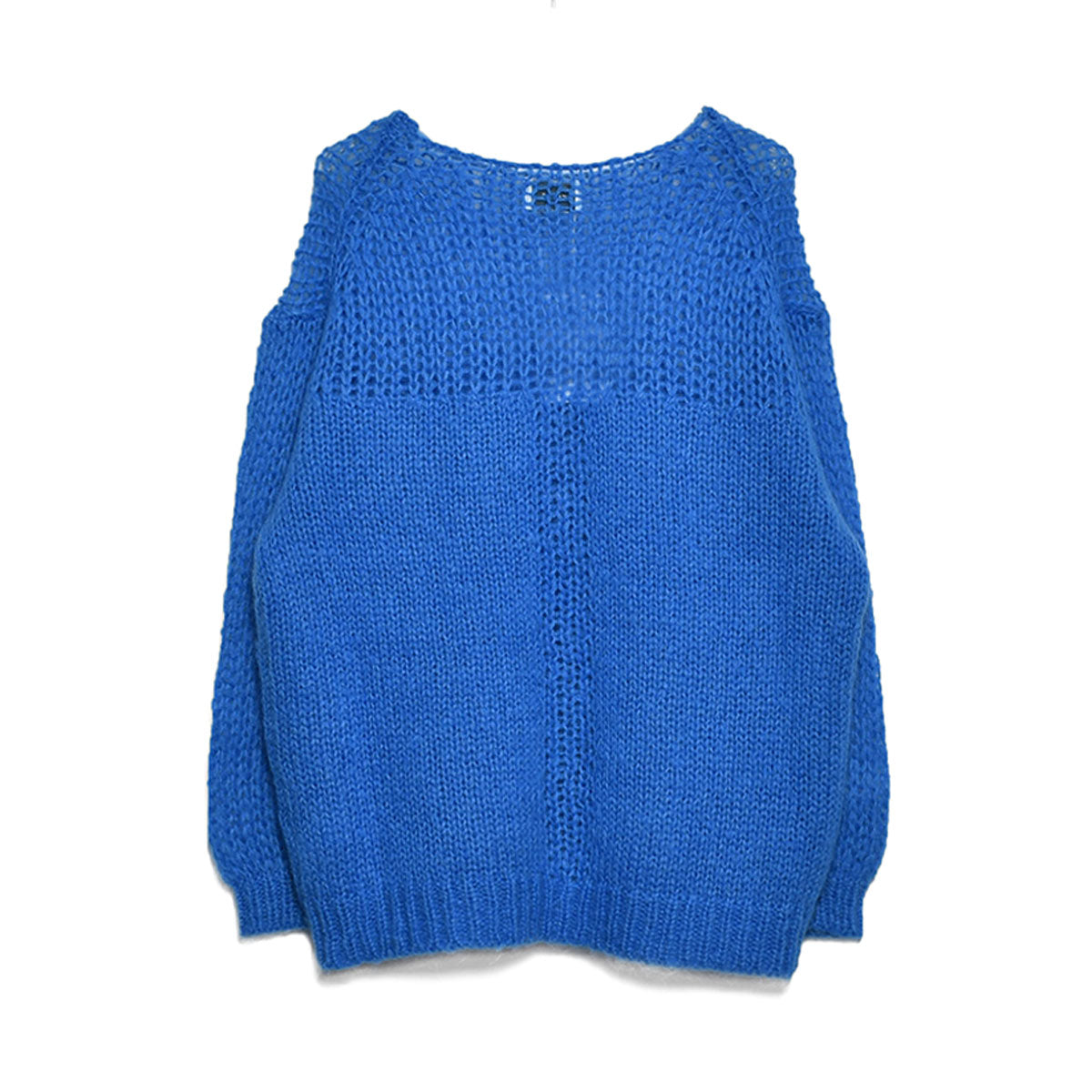 CLANE]HALF SHEER LOOSE MOHAIR KNIT TOPS/BLUE(15106-2052) – R&Co.