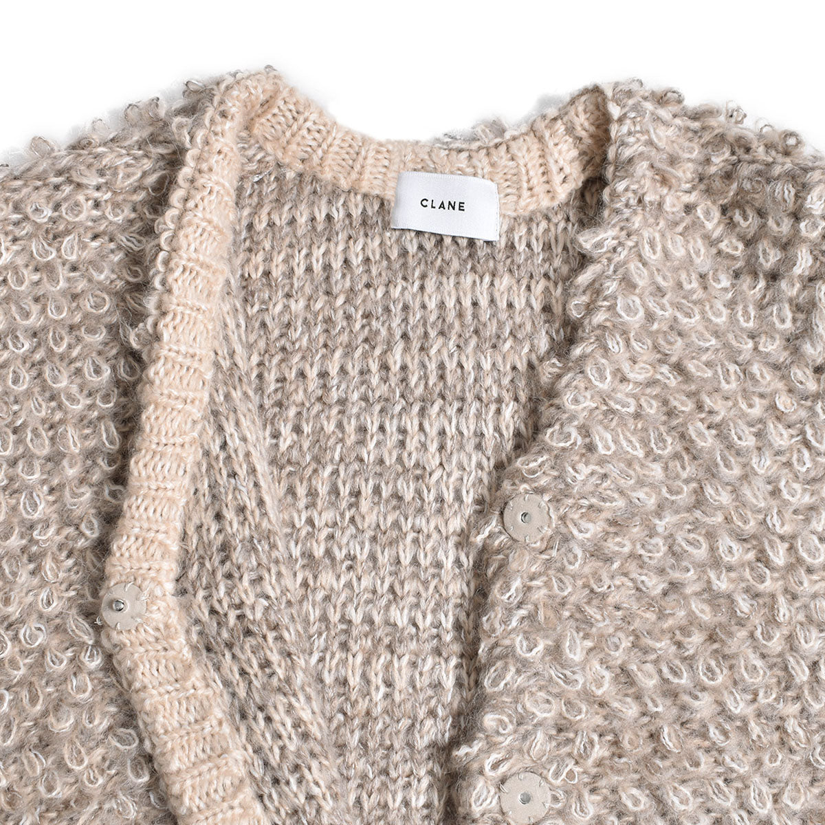 CLANE]MIX LOOP MOHAIR KNIT CARDIGAN/BEIGE(15106-2182) – R&Co.