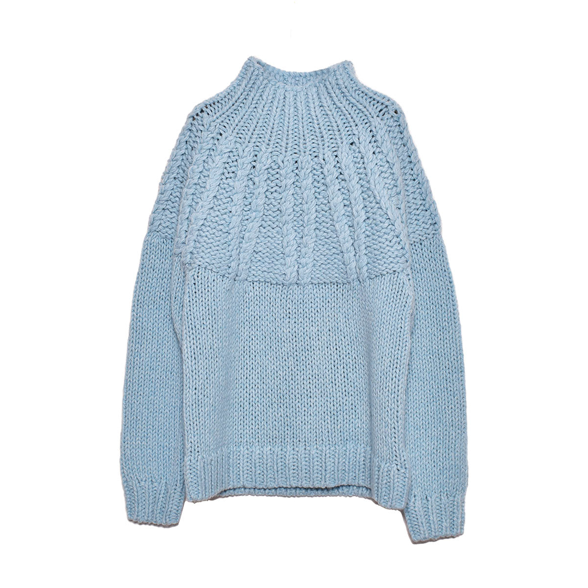 CLANE]CHUNKY CABLE HAND KNIT TOPS/BLUE(15106-2312) – R&Co.