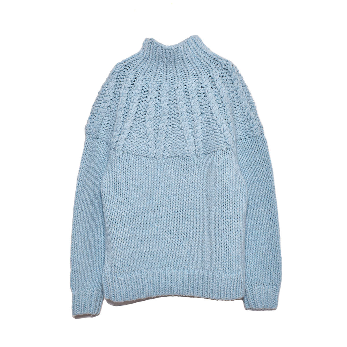 CLANE]CHUNKY CABLE HAND KNIT TOPS/BLUE(15106-2312) – R&Co.