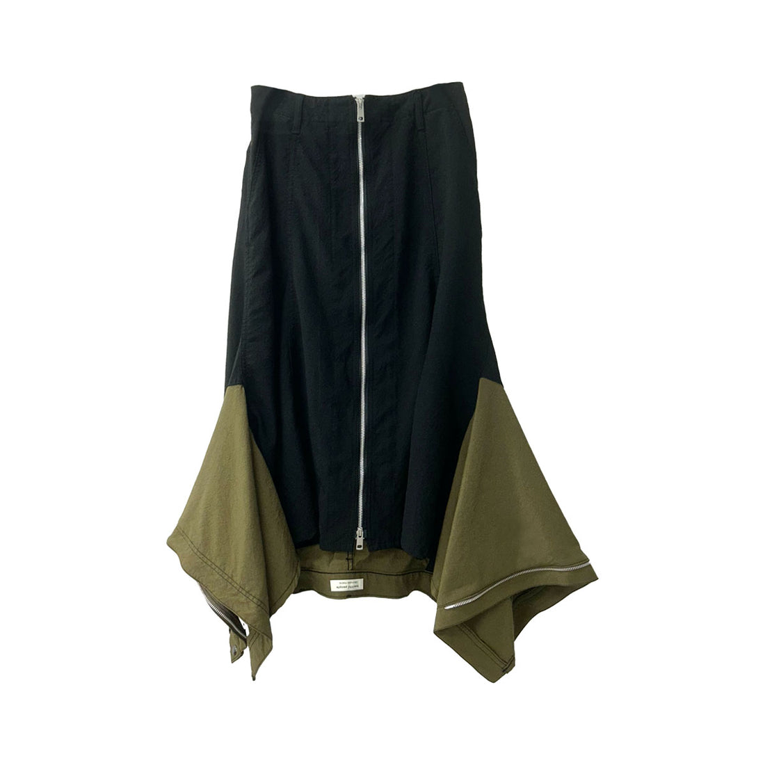 [beautiful people]double-end tropical wool flare skirt/OLIVE(1525107032)