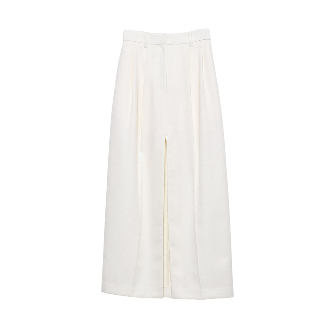 [CLANE]FRONT SLIT TUCK SKIRT/IVORY(17109-6012)