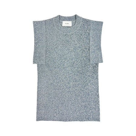 [CLANE]SQUARE SLEEVE KNIT TOPS/BLUE(18106-2252)