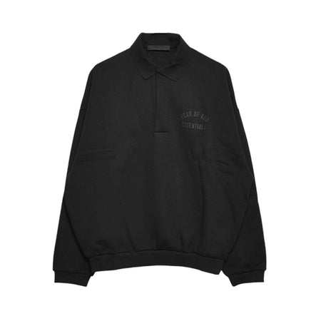 [ESSENTIALS]FLEECE POLO/BLACK(192BT244390F)