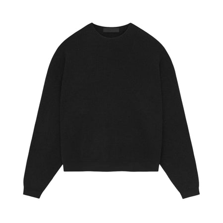 [ESSENTIALS]WAFFLE CREWNECK SWEATERK/BLACK(192BT246130F)