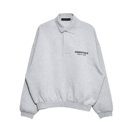 [ESSENTIALS]FLEECE POLO/LIGHT HEATHER GRAY(192HO244398F)