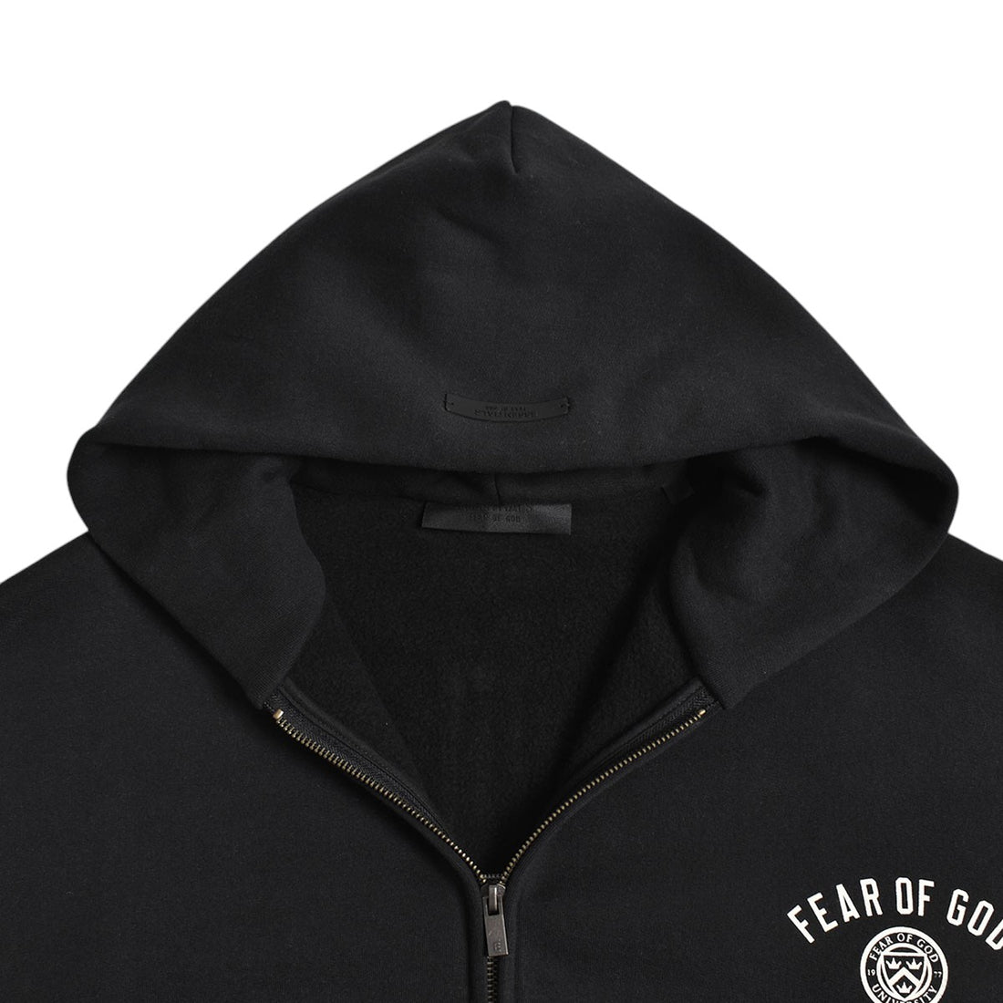 [ESSENTIALS]HEAVY FLEECE FULLZIP HOODIE/BLACK(192HO246240F)