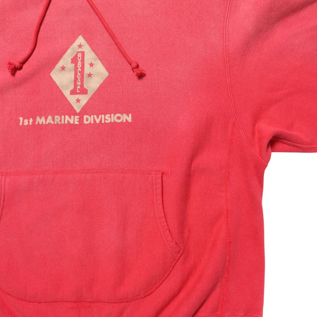 [BOWWOW]1ST MARINE DIVISION HOODIE AGEING/RED(BW242-1MHA)