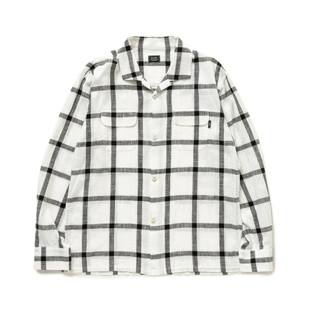 [RATS]WIND PEN CHECK SHIRT/WHITE