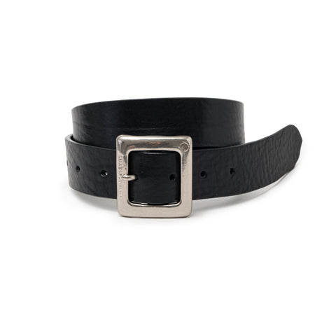 [RATS]LEATHER BELT/BLACK×SILVER