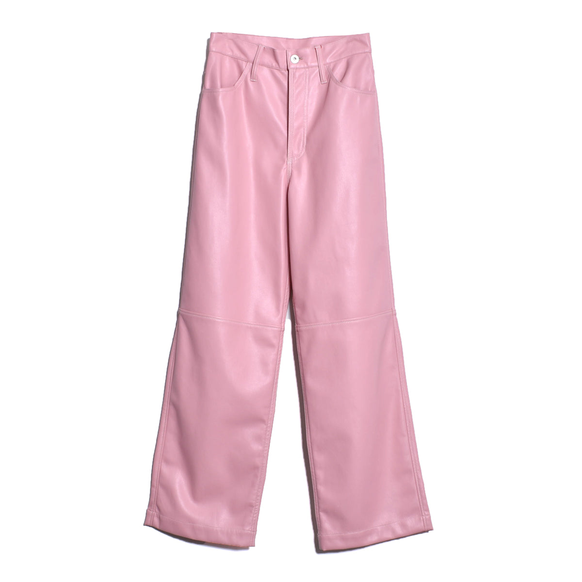 MAISON SPECIAL]Vegan Leather Wide Straight Pants/PINK(21232465101