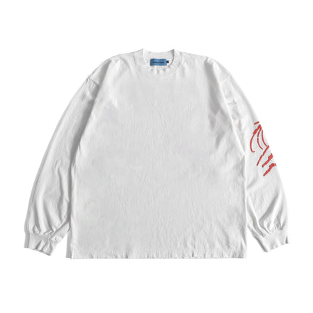 [SauRas Being]SUMUK L/S T-SHIRTS/WHITE