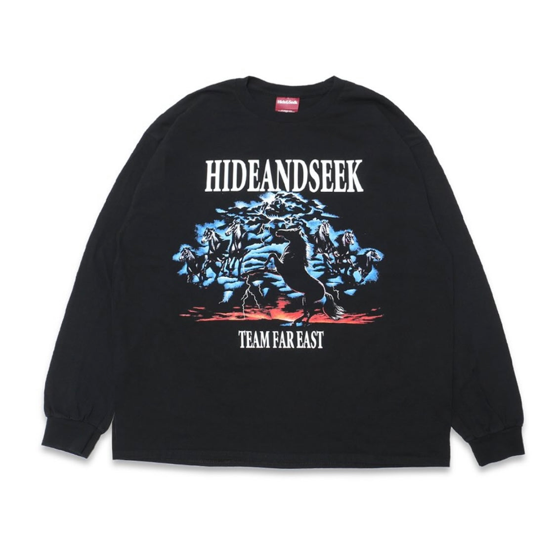 HIDE AND SEEK]Horse L/S Tee/ BLACK – R&Co.