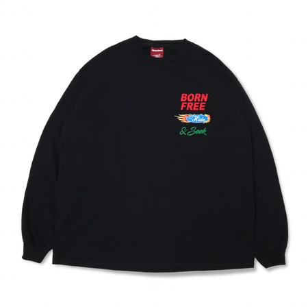 [HIDE AND SEEK]Racing L/S Tee/ BLACK