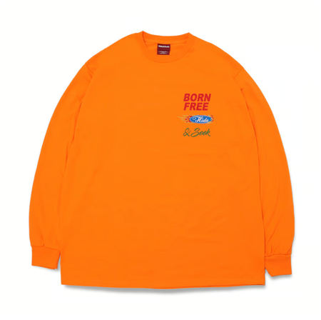 [HIDE AND SEEK]Racing L/S Tee/ ORANGE