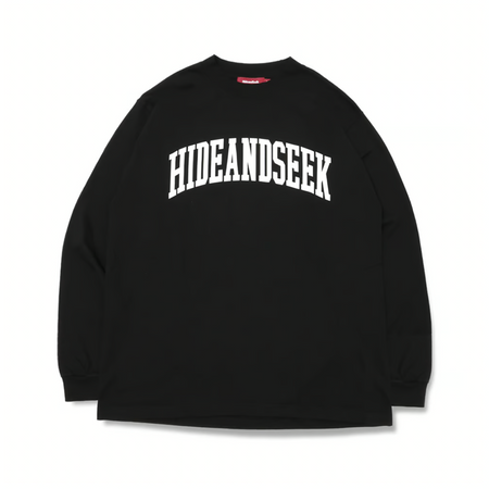 [HIDE AND SEEK]College L/S Tee(24aw) BigSilhouette/ BLACK