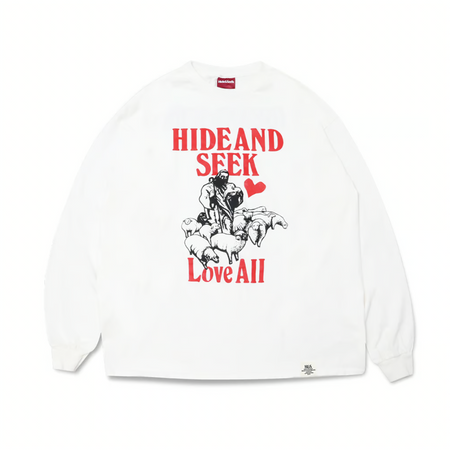 [HIDE AND SEEK]Love All L/S Tee/WHITE