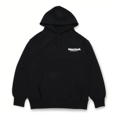 [HIDE AND SEEK]Logo Hooded Sweat Shirt(24aw)/ BLACK