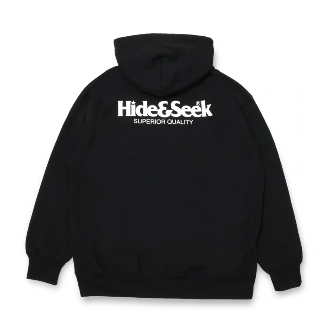 [HIDE AND SEEK]Logo Hooded Sweat Shirt(24aw)/ BLACK