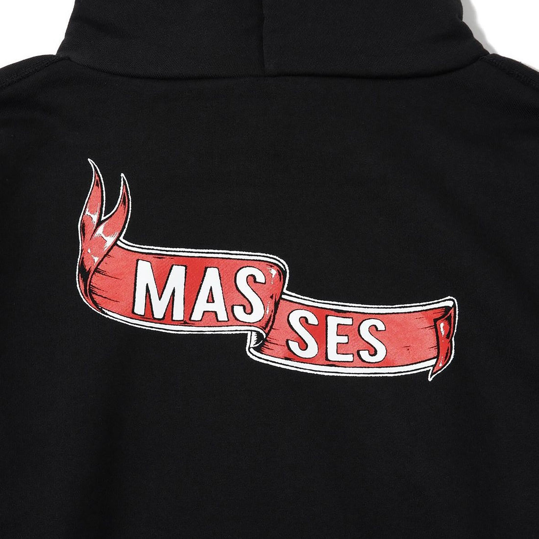 [MASSES]PORKCHOP×MASSES SWEAT HOODED FLYING WEEL P/BLACK