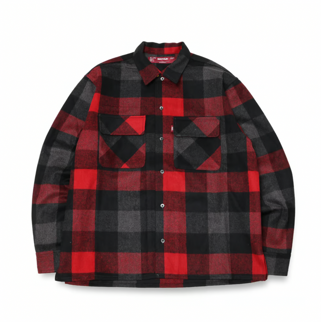 HIDE AND SEEK]Buffalo Check Shirt Jacket(24aw)/RED – R&Co.