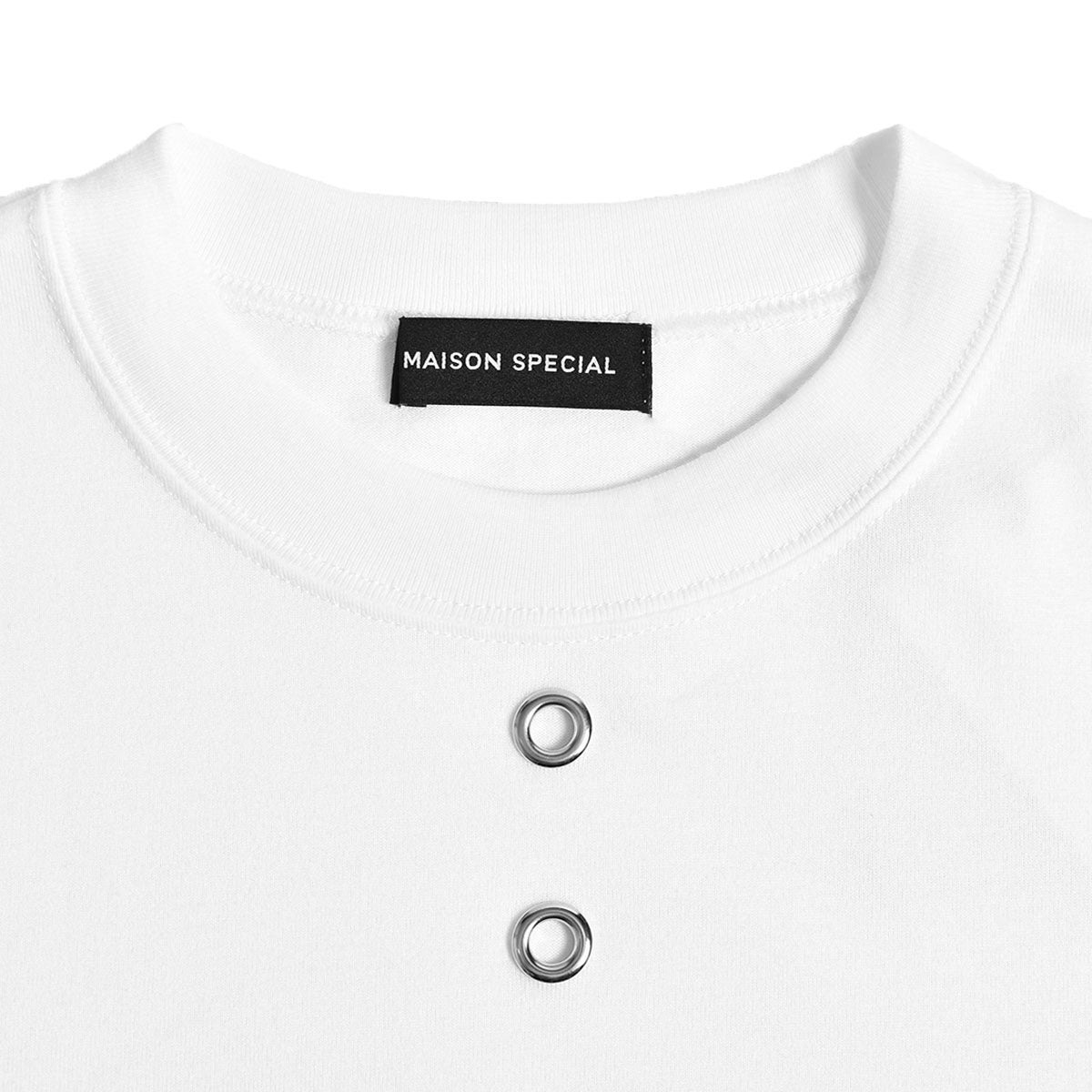 MAISON SPECIAL]アイレットTシャツ/WHITE(21231415102) – R&Co.