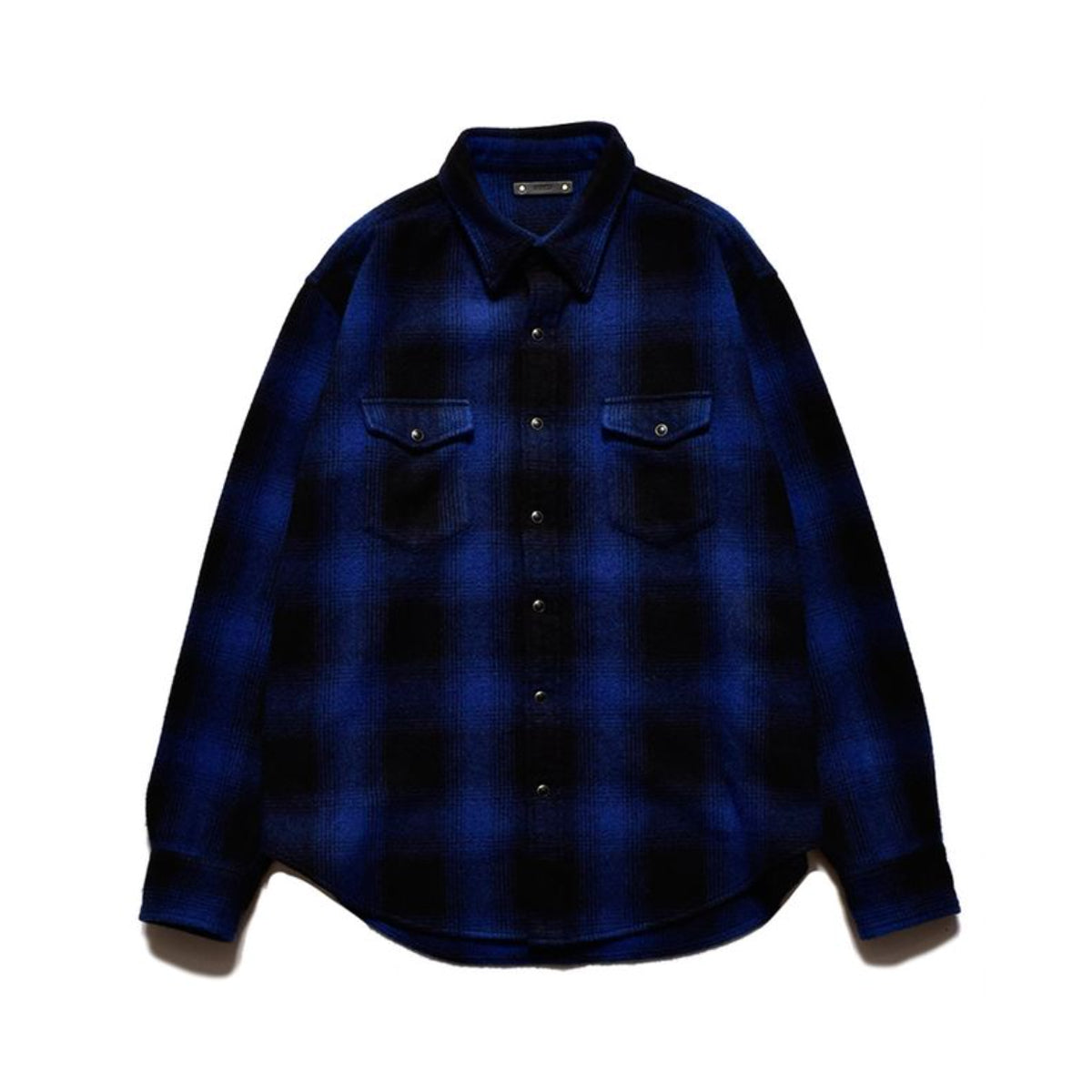MINEDENIM]Ombre Check Flannel RF Western SH/BLUE PATTERN(2310-5001