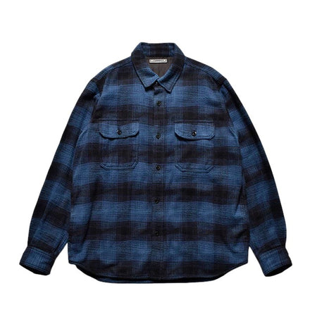 [MINEDENIM]Distortion Ombre Check Flannel Over SH/BPT(2410-5001)