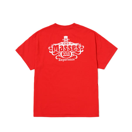 [MASSES]T-SHIRT SKULL HAT/RED