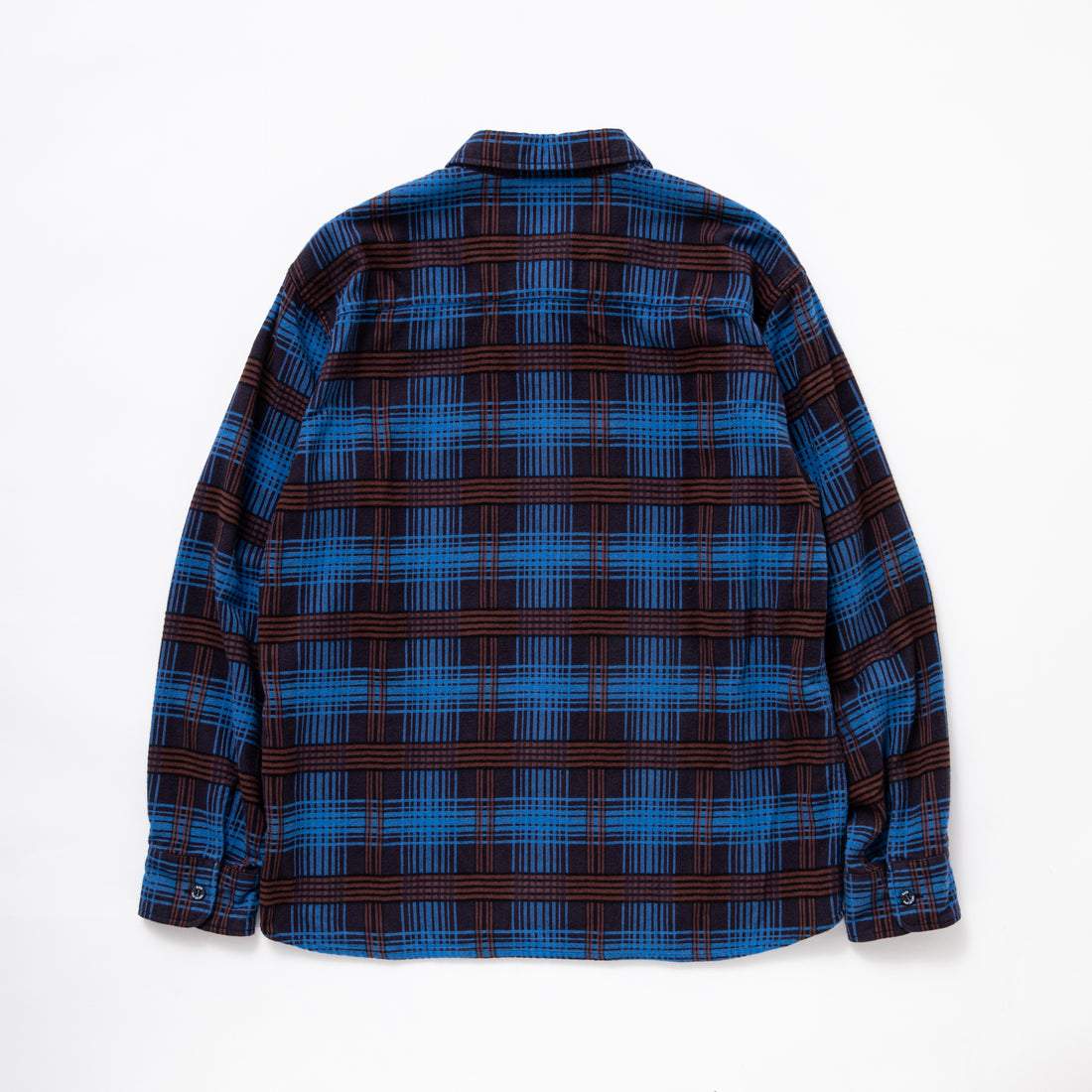 [RATS]C/R FLANNEL SAX BLUE CHECK SHIRT/BLUE