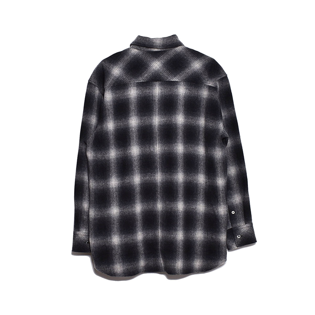 wjk]check oversize CPO shirt/BLACK(4882wo01c) – R&Co.