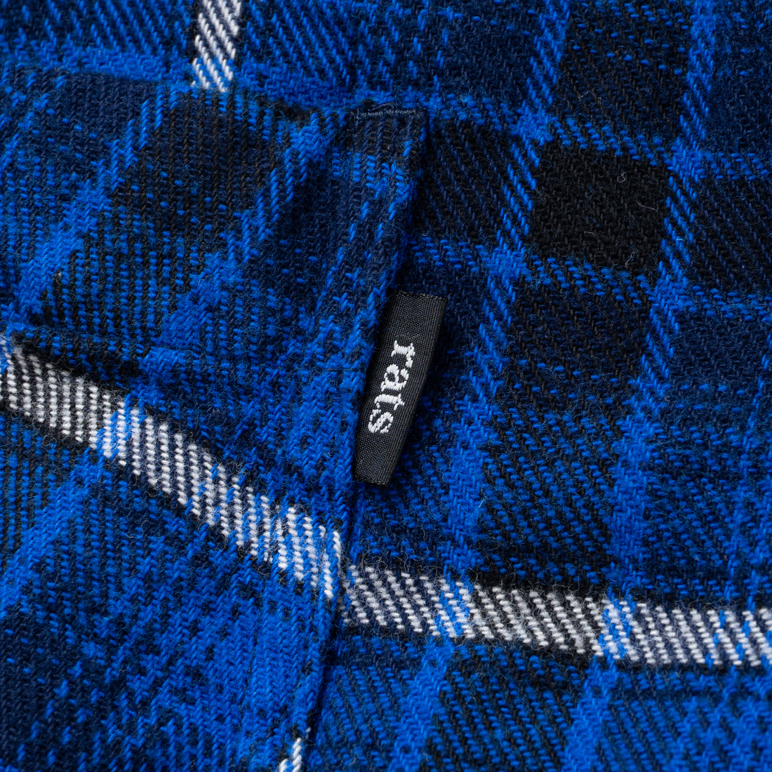 [RATS]COTTON FLANNEL BLUE CHECK SHIRT/BLUE CHECK