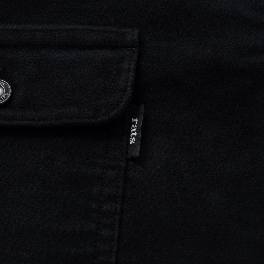 [RATS]MOLESKIN B.D SHIRT/ BLACK