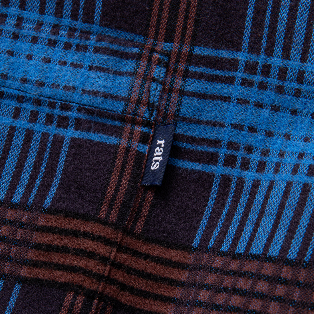 [RATS]C/R FLANNEL SAX BLUE CHECK SHIRT/BLUE