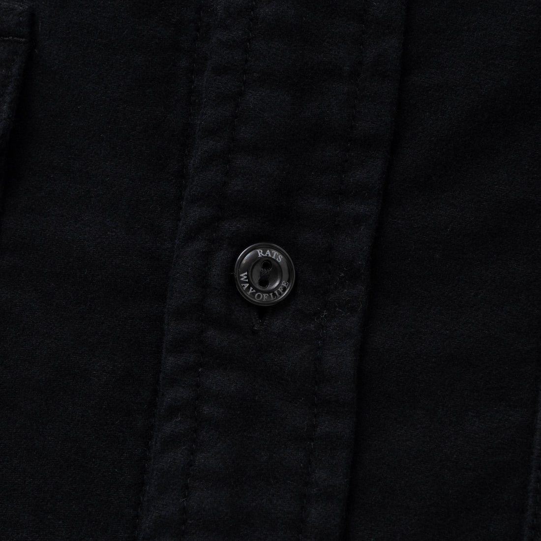 [RATS]MOLESKIN B.D SHIRT/ BLACK