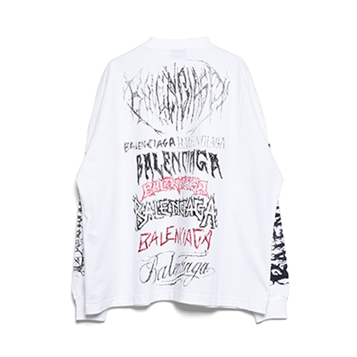 [BALENCIAGA]L/S T-Shirt/WHITE(699191TPVO2)