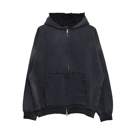 [BALENCIAGA]Medium Fit Zip-Up Hoodie/BLACK(770939-TQVW5)