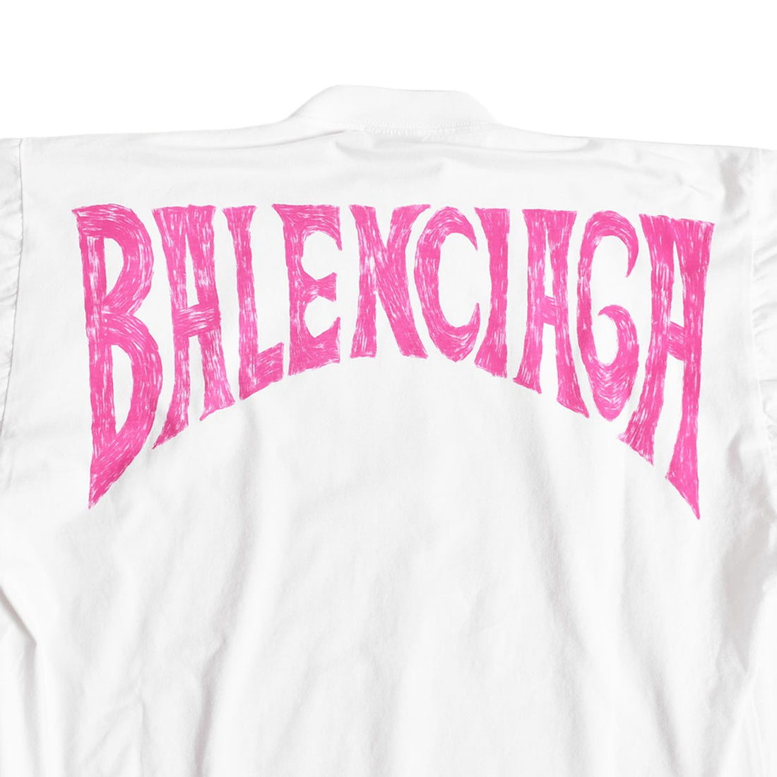 [BALENCIAGA]Stretched Out L/S T-Shirt/WHITE/PINK(772208TPVU4)